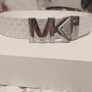 Michael Kors, Woman's Belt, Size Medium, White/Grey